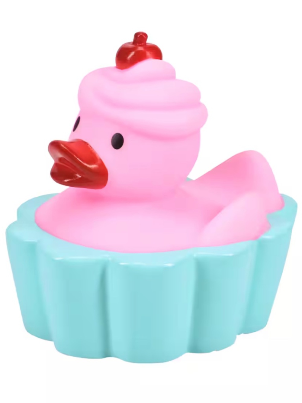 Pink Blue Cupcake Rubber Duck Medium 3-3.75" Fun Decorative Holiday Party NEW